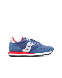 blaue Wildleder niedrige Sneakers von Saucony