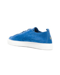 blaue Wildleder niedrige Sneakers von Henderson Baracco