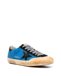 blaue Wildleder niedrige Sneakers von Golden Goose