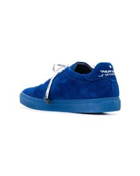 blaue Wildleder niedrige Sneakers von Philipp Plein