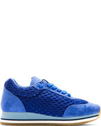 blaue Wildleder niedrige Sneakers von Stella McCartney