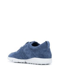 blaue Wildleder niedrige Sneakers von Tod's