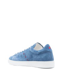 blaue Wildleder niedrige Sneakers von Kiton