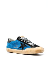 blaue Wildleder niedrige Sneakers von Golden Goose