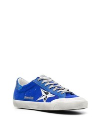 blaue Wildleder niedrige Sneakers von Golden Goose