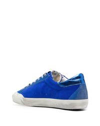 blaue Wildleder niedrige Sneakers von Golden Goose