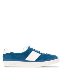 blaue Wildleder niedrige Sneakers von Tom Ford