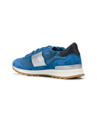 blaue Wildleder niedrige Sneakers von Philippe Model