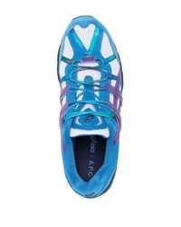 blaue Wildleder niedrige Sneakers von Asics