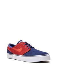 blaue Wildleder niedrige Sneakers von Nike