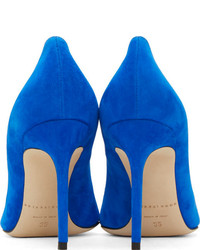 blaue Wildleder Pumps von Brian Atwood