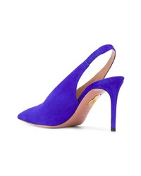 blaue Wildleder Pumps von Aquazzura