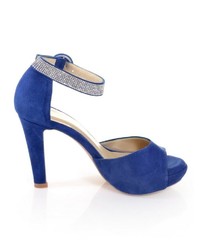 blaue Wildleder Sandaletten von Alba Moda