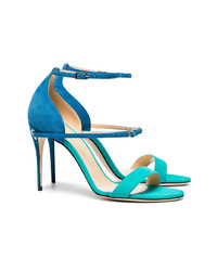 blaue Wildleder Sandaletten von Jennifer Chamandi