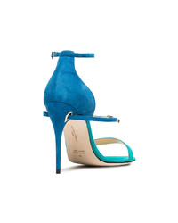 blaue Wildleder Sandaletten von Jennifer Chamandi