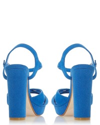 blaue Wildleder Sandaletten von Dune London