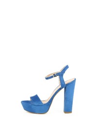 blaue Wildleder Sandaletten von Evita