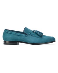 blaue Wildleder Slipper mit Quasten von Fabi