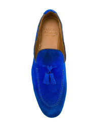 blaue Wildleder Slipper mit Quasten von Doucal's