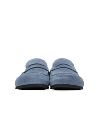 blaue Wildleder Slipper von JW Anderson