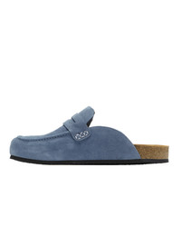 blaue Wildleder Slipper von JW Anderson