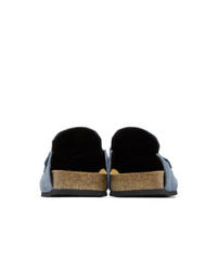 blaue Wildleder Slipper von JW Anderson