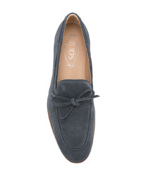 blaue Wildleder Slipper von Tod's