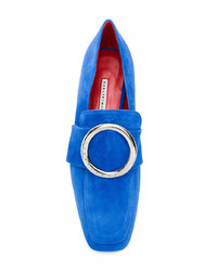 blaue Wildleder Slipper von Dorateymur