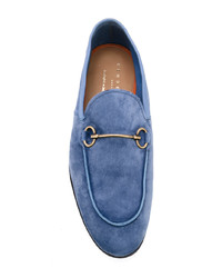 blaue Wildleder Slipper von Henderson Baracco