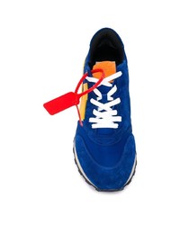 blaue Wildleder Sportschuhe von Off-White