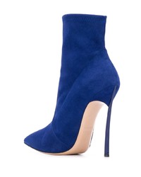 blaue Wildleder Stiefeletten von Casadei