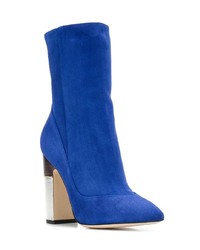 blaue Wildleder Stiefeletten von Pollini