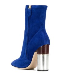 blaue Wildleder Stiefeletten von Pollini