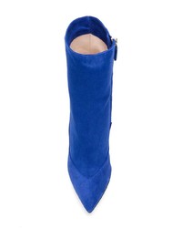 blaue Wildleder Stiefeletten von Pollini