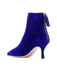 blaue Wildleder Stiefeletten von Stuart Weitzman