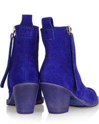 blaue Wildleder Stiefeletten von Acne Studios