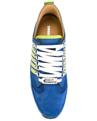 blaue Wildleder Turnschuhe von DSQUARED2