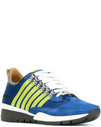 blaue Wildleder Turnschuhe von DSQUARED2