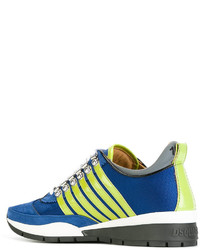 blaue Wildleder Turnschuhe von DSQUARED2