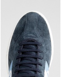 blaue Wildleder Turnschuhe von Fred Perry