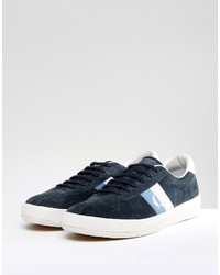 blaue Wildleder Turnschuhe von Fred Perry