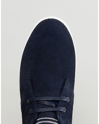 blaue Wildleder Turnschuhe von Fred Perry