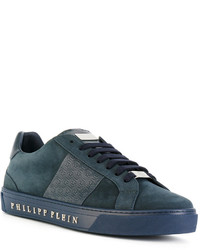 blaue Wildleder Turnschuhe von Philipp Plein