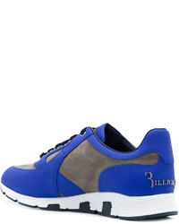 blaue Wildleder Turnschuhe von Billionaire