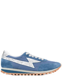 blaue Wildleder Turnschuhe von Marc Jacobs