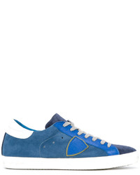 blaue Wildleder Turnschuhe von Philippe Model