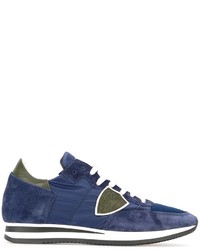 blaue Wildleder Turnschuhe von Philippe Model