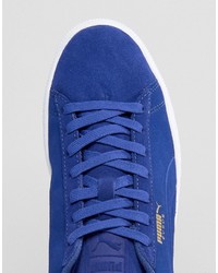 blaue Wildleder Turnschuhe von Puma