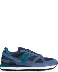 blaue Wildleder Turnschuhe von Saucony