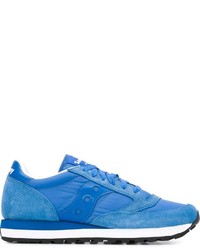 blaue Wildleder Turnschuhe von Saucony